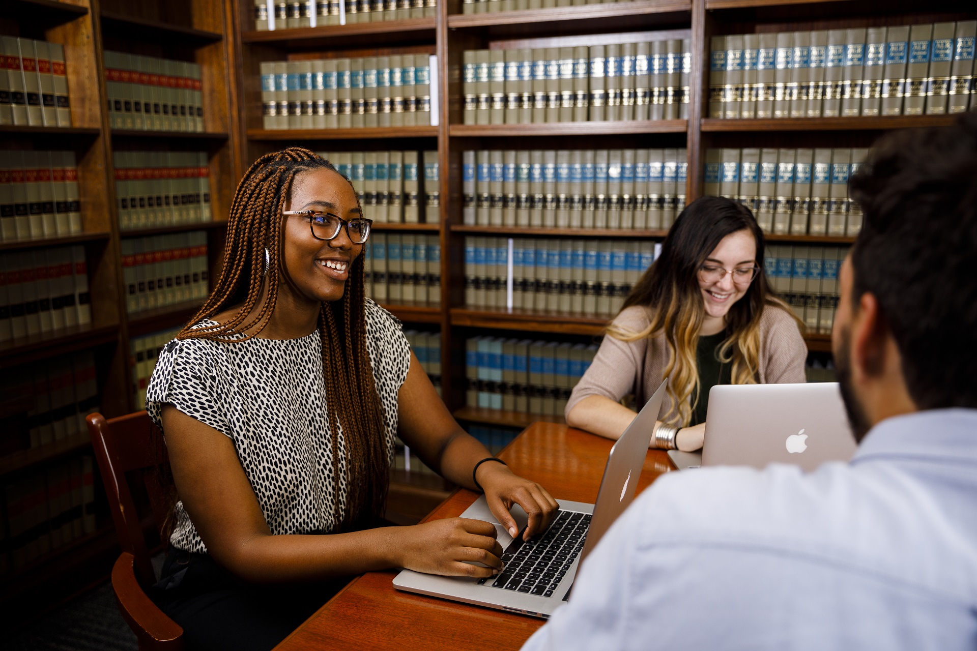 Paralegal Studies Students in Library