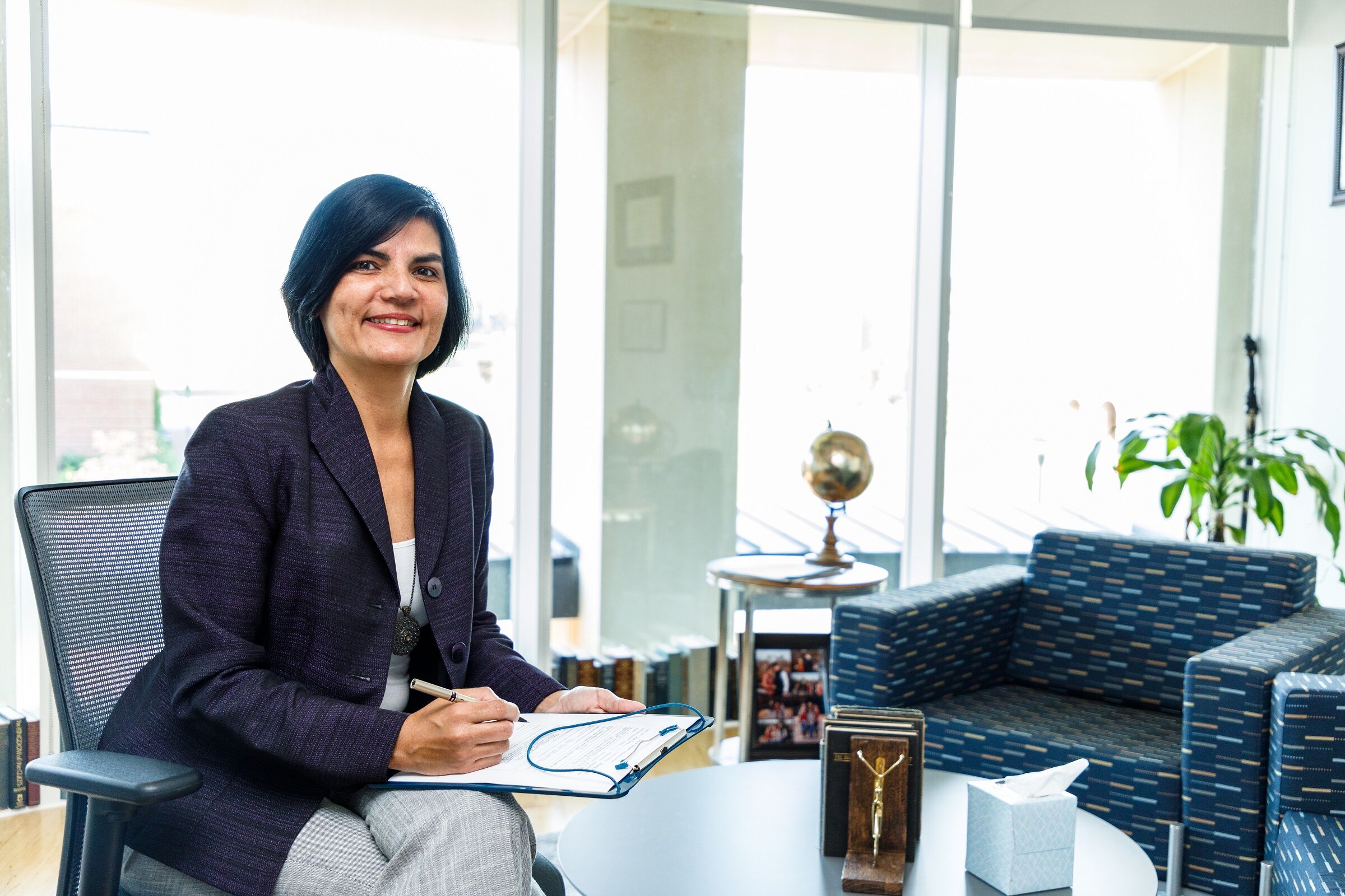 Counselor at her desk