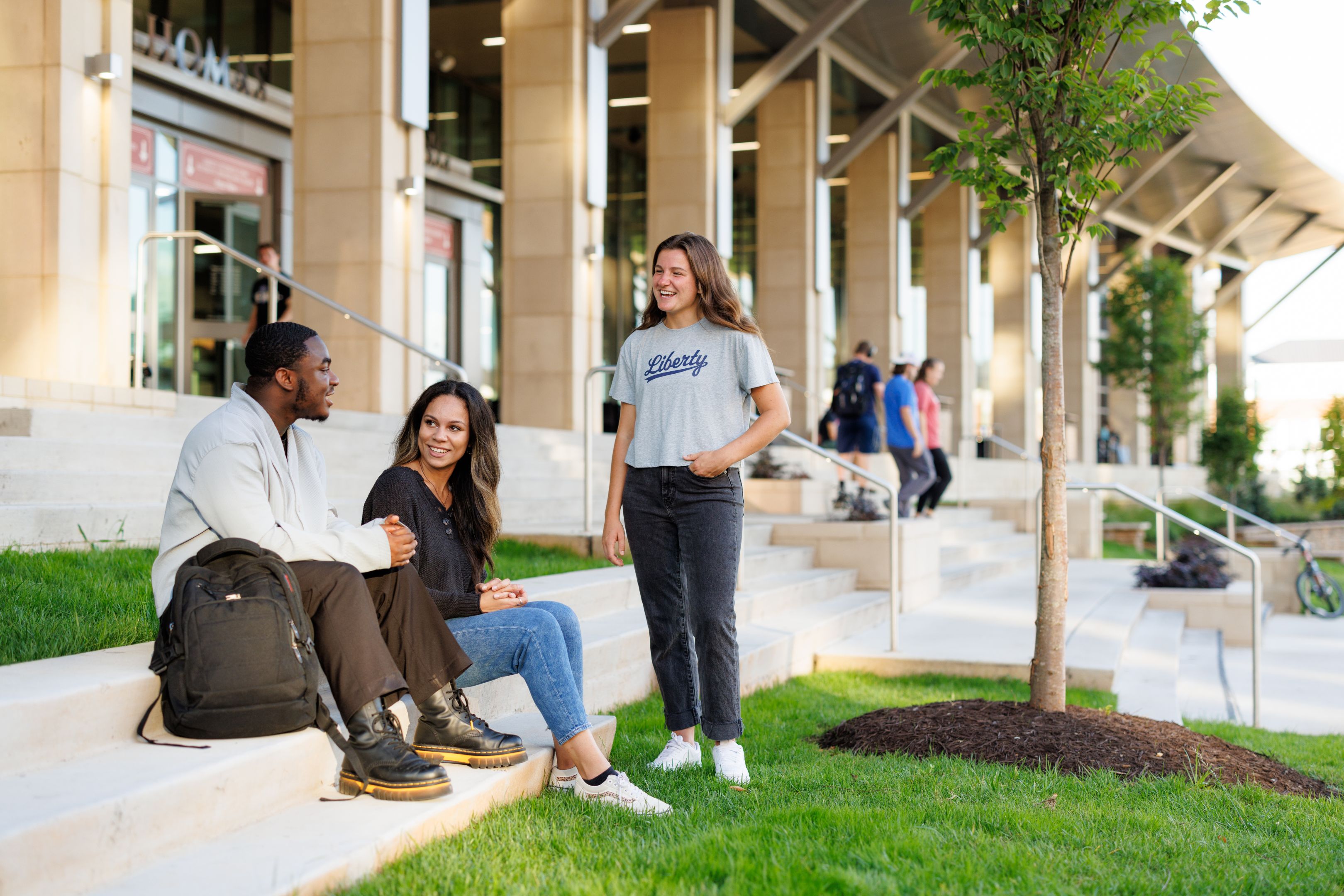 Students on campus at Liberty  Master's Students On Campus At Liberty